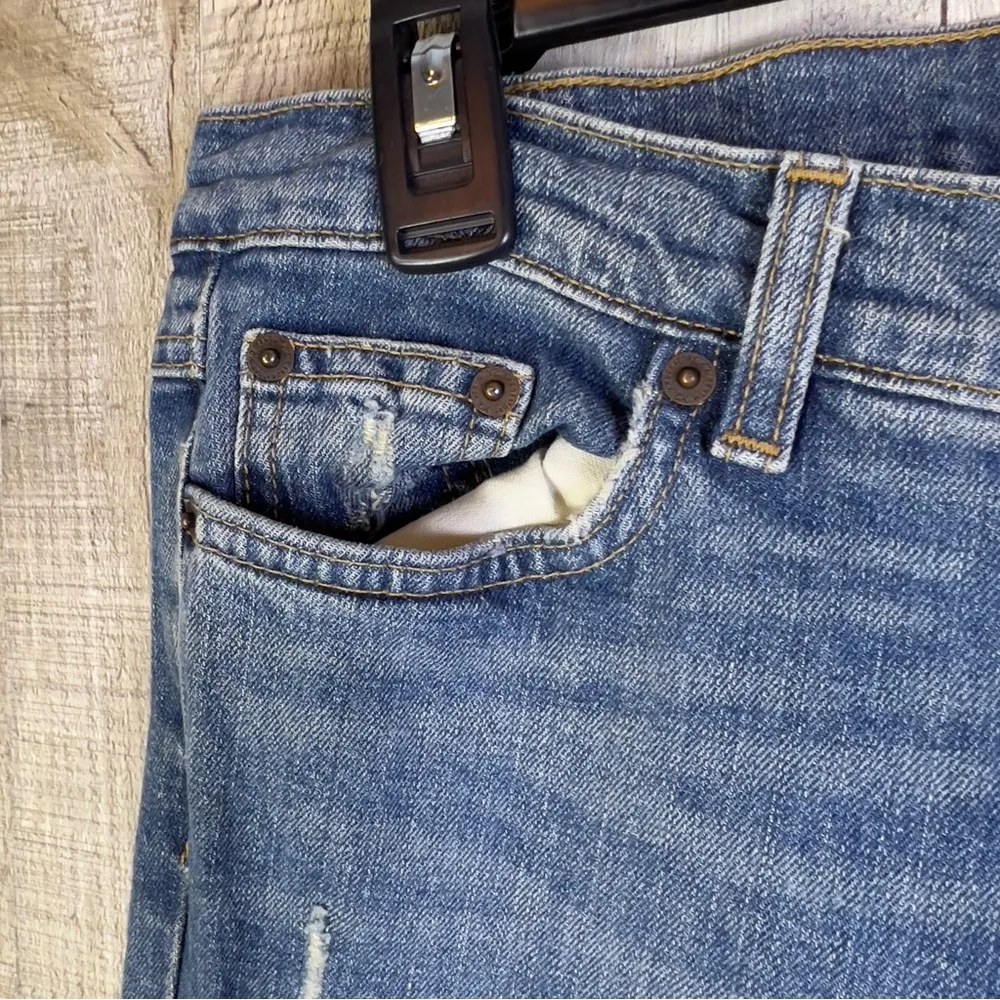 X2 Denim Laboratory Flare Leg Size 2 Reg w/5 Pockets & Belt Loops & Dist… - Image 7