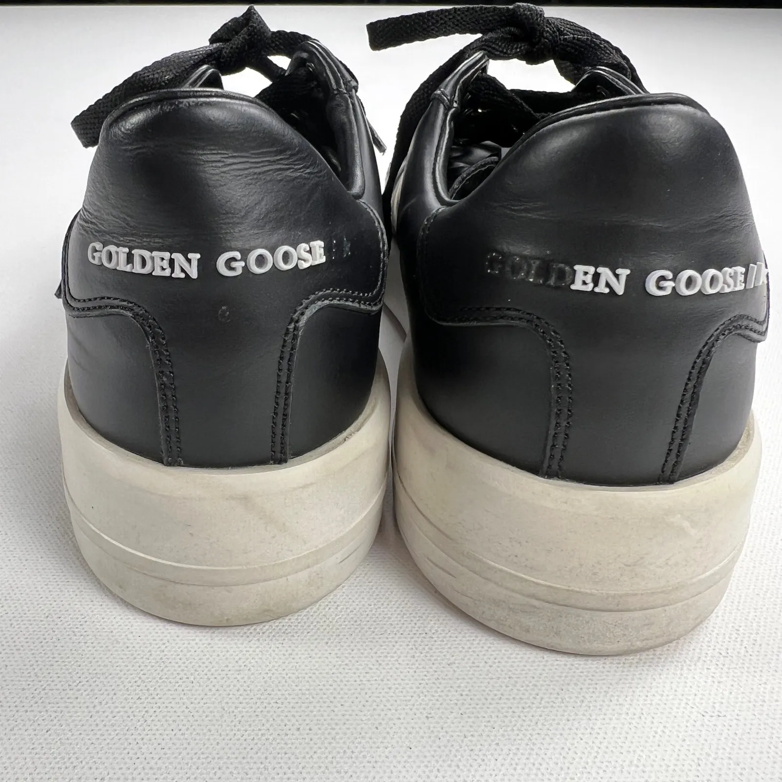 Golden Goose Purestar Black Low Top Sneakers Size 38 (Womens 8) See Description - Image 5