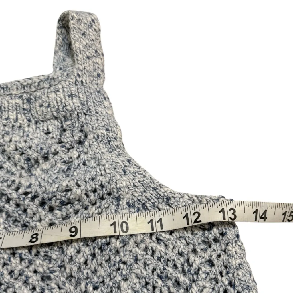 Abercrombie & Fitch Dusty Blue/Gray High Neck Knit Tank Top - Image 8