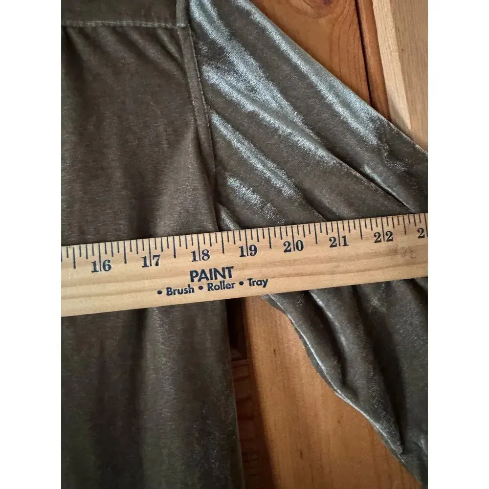 YOINS forest green Velvet tunic/mini shirt dress lagenlook unique city chic 4 - Image 5