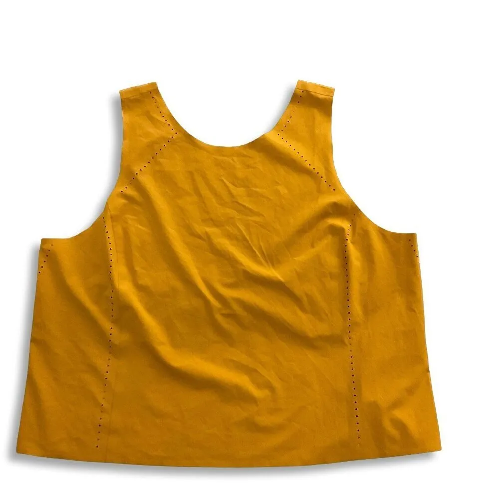 Athleta Terra Crop Tank Top Womens XL Tan Semi-Fitted Wicking Stretch Breathable - Image 4