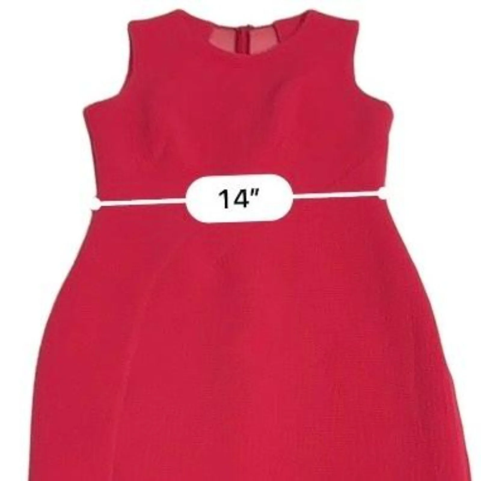 Taylor Women's Sleeveless Zip Up‎ Ribbed Midi Dress Fuschia Hot Pink Size 2 - Image 7