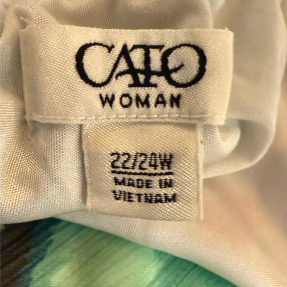 Cato Green Pull-on Maxi Skirt with Red Floral Poppys Ruffles Feminine Size 22/24 - Image 5