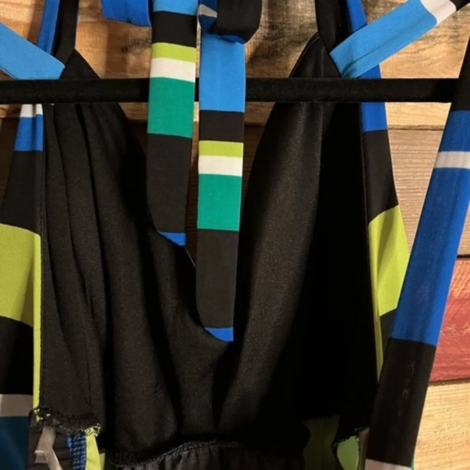 Maurices Blue And Green Stripe Maxi Dress Size‎ 0 - Image 7