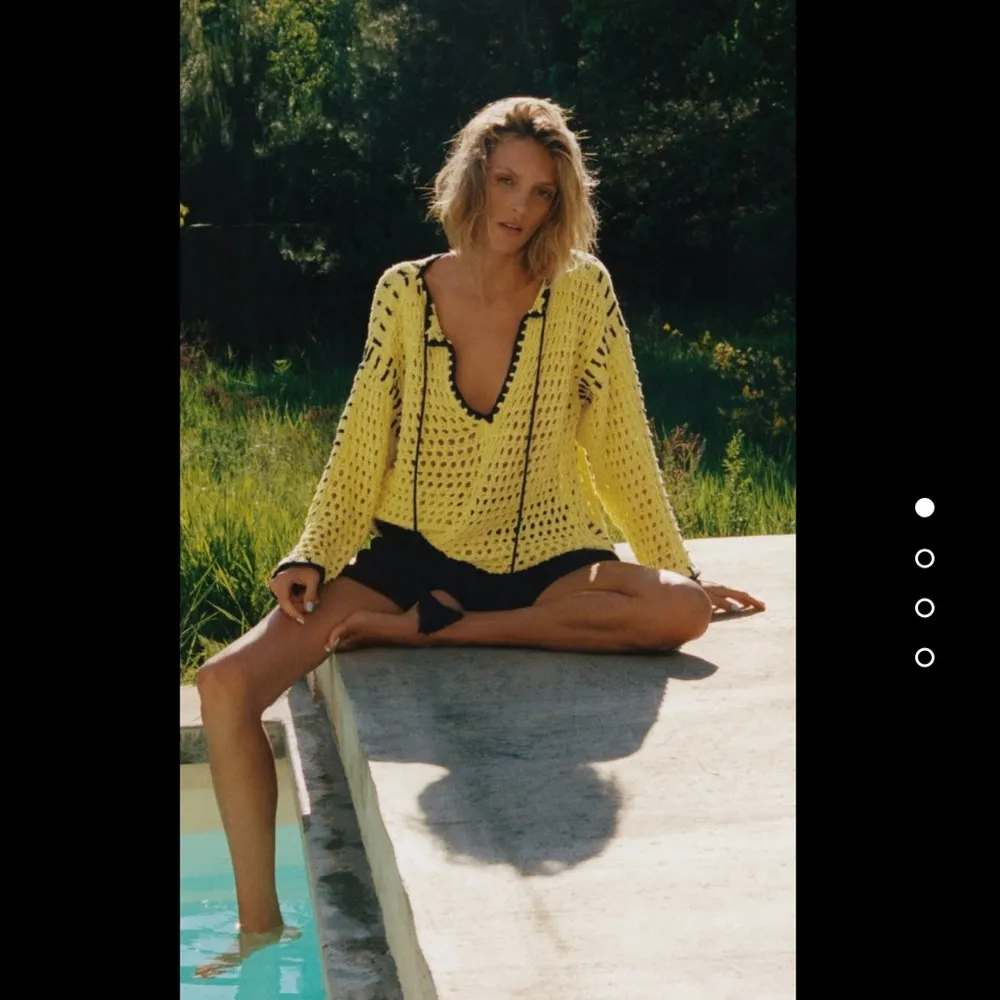 Zara knit sweater with contrasting topstitching - Image 2