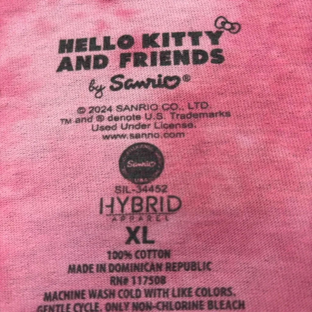 Hello Kitty and Friends Surf Club by Sanrio Tie Dye T-Shirt Size Extra Large - Image 3