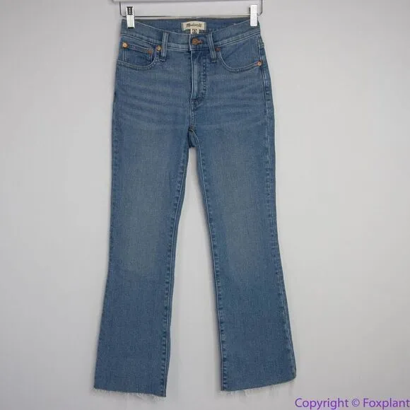 NEW Madewell Kick Out Crop Jeans in Cherryville‎ Wash: Raw-Hem Edition, 24 - Image 3