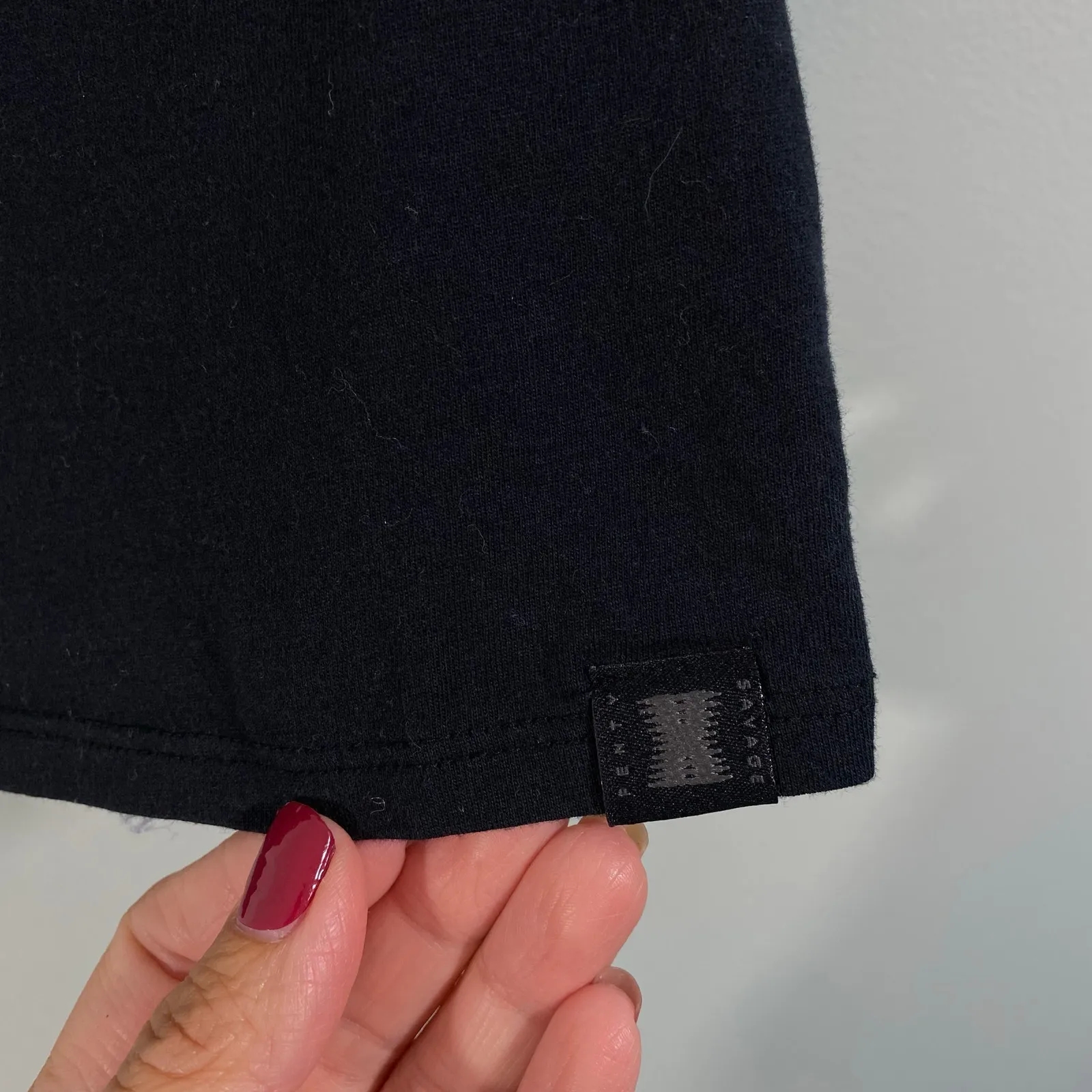 Savage X Fenty Women Black Short Sleeve Cropped Pocket Tee Size M Size M - Image 4