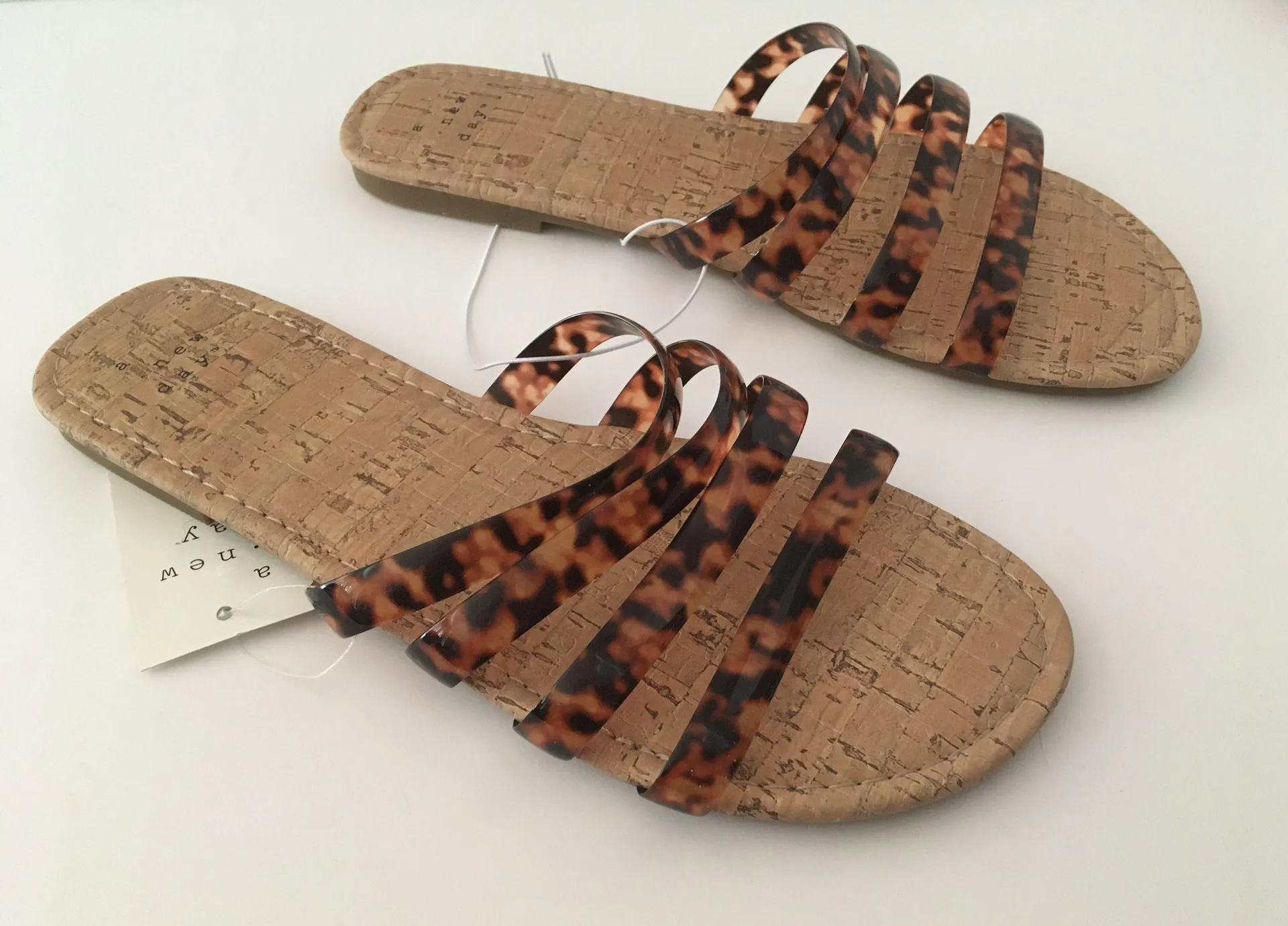 Leopard Sandals, Size 9 Tan - Image 2