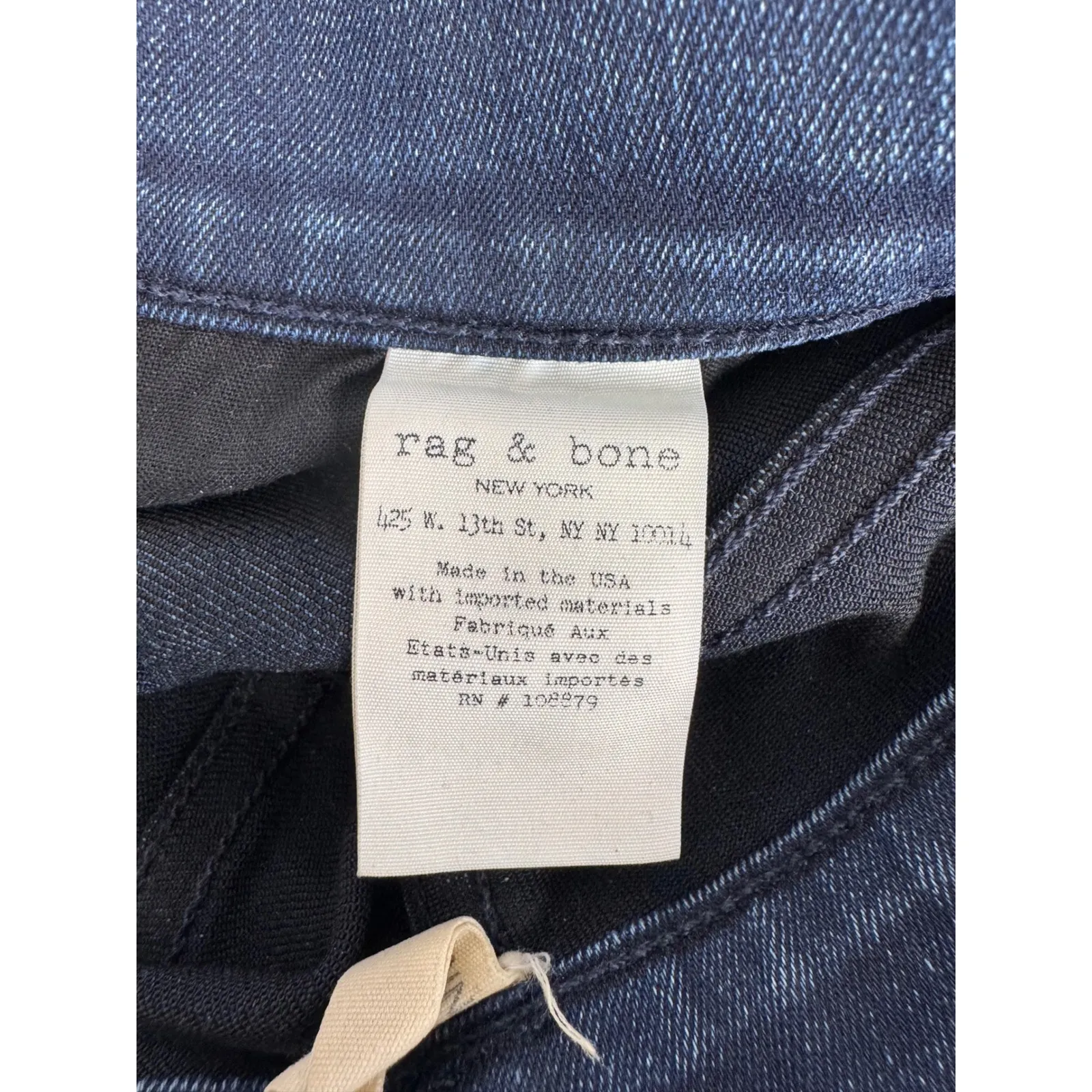 Rag & Bone High Rise Ankle Skinny Jeans‎ Twilight Wash Denim Size 26 - Image 5