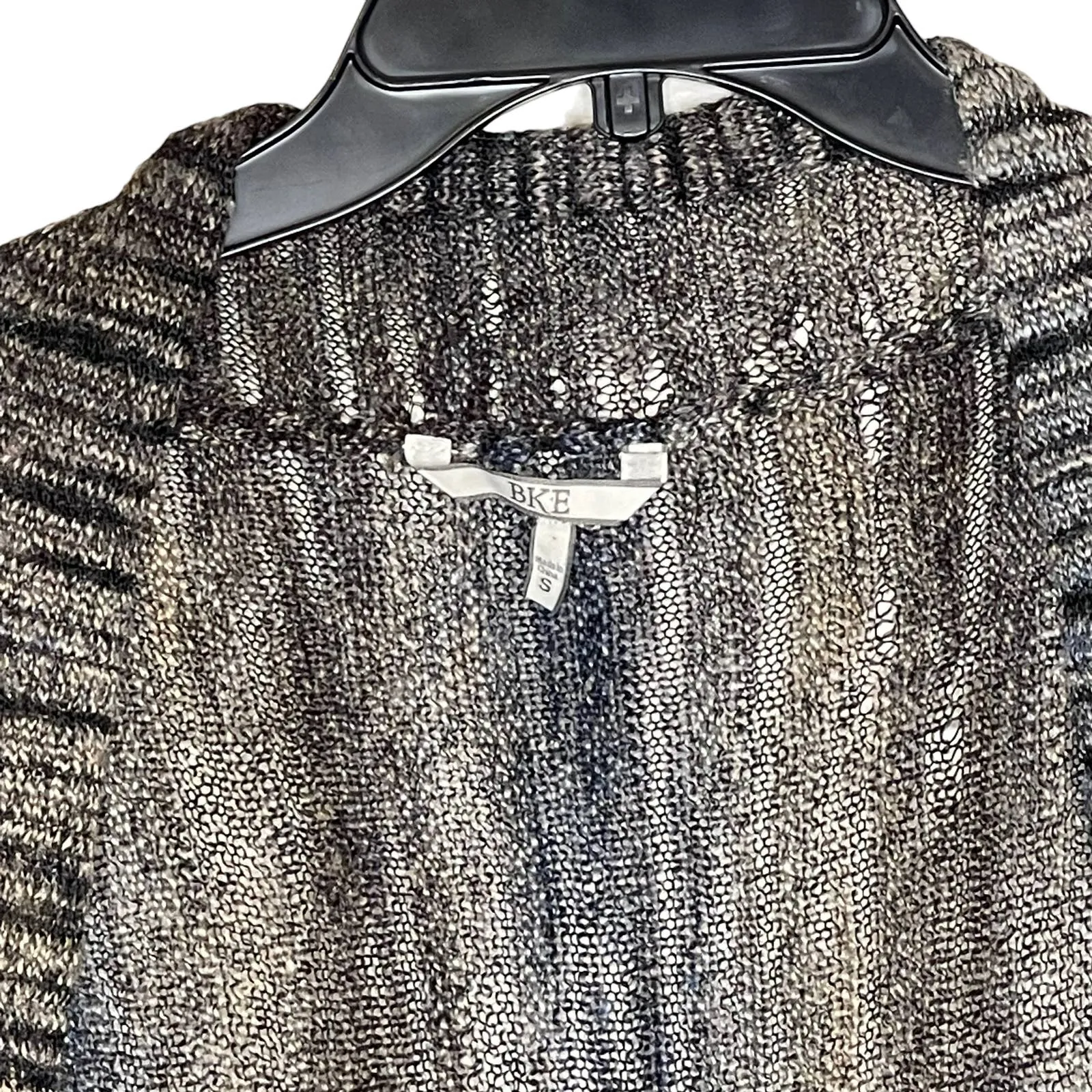 BKE Long Open Cardigan Sweater Size Small Multi Color Striped Womens Sleeveless - Image 2