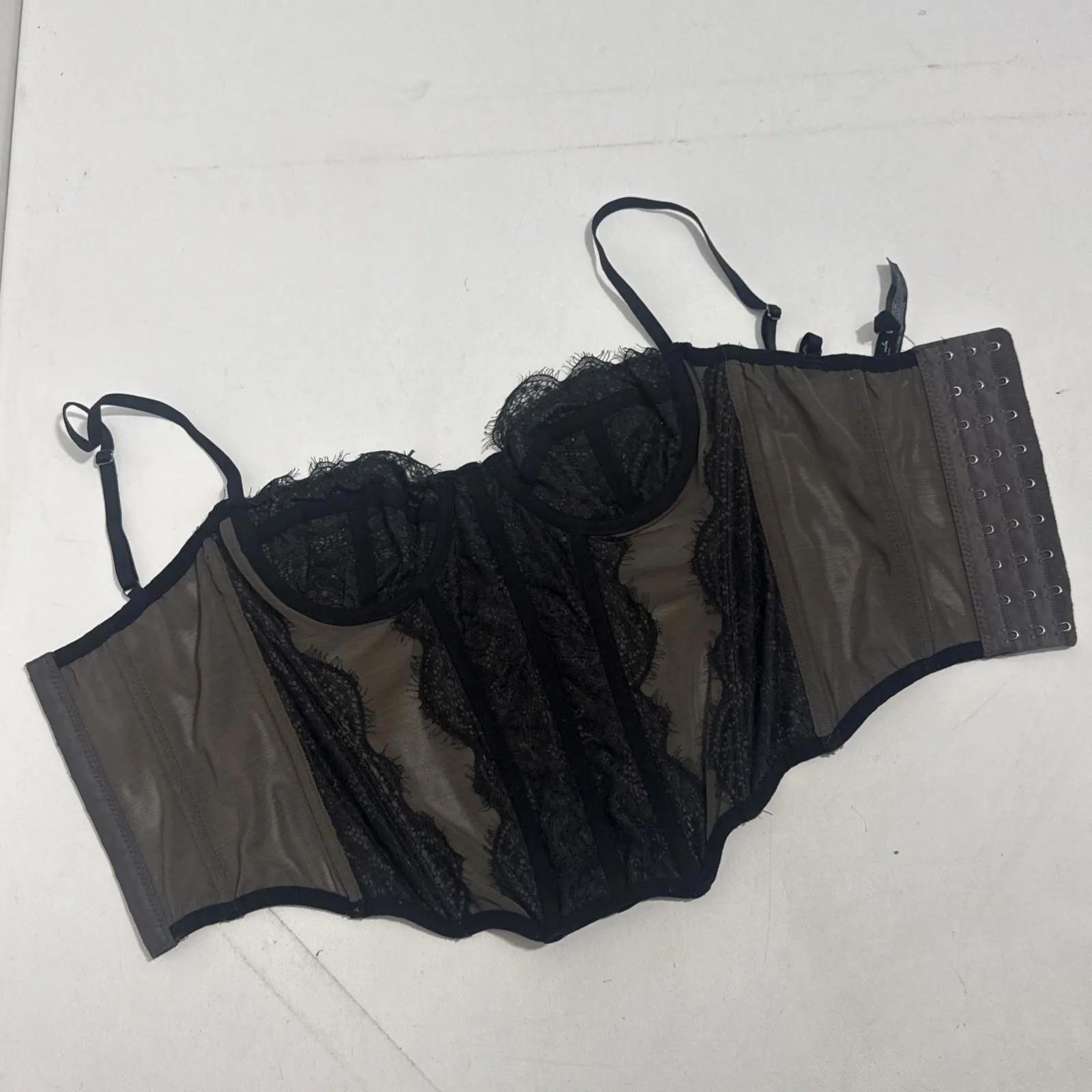 Out From Under Women Fairy Grunge Whimsigoth Festival Babydoll Corset Top Size S Black - Image 9