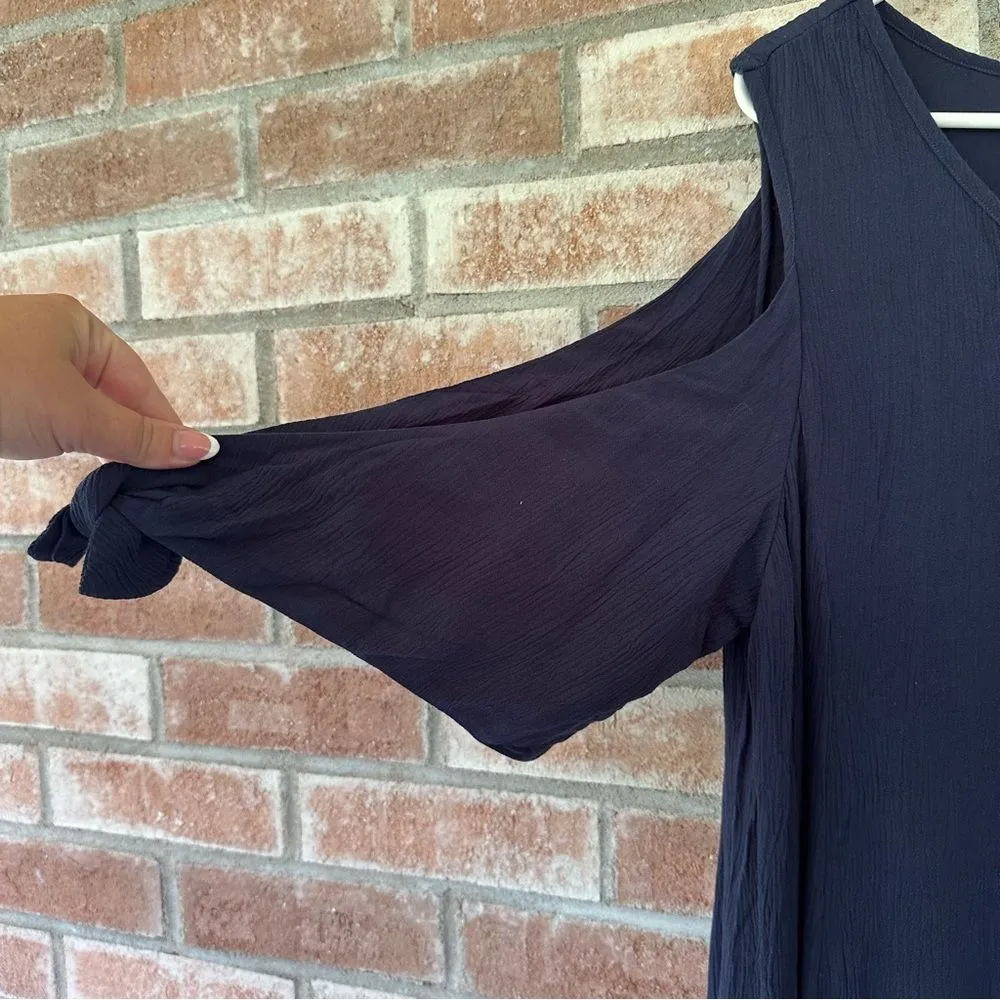 Soft Surroundings Destin Gauze Knee Length Dress Women’s Large Cold Shoulder - Image 6