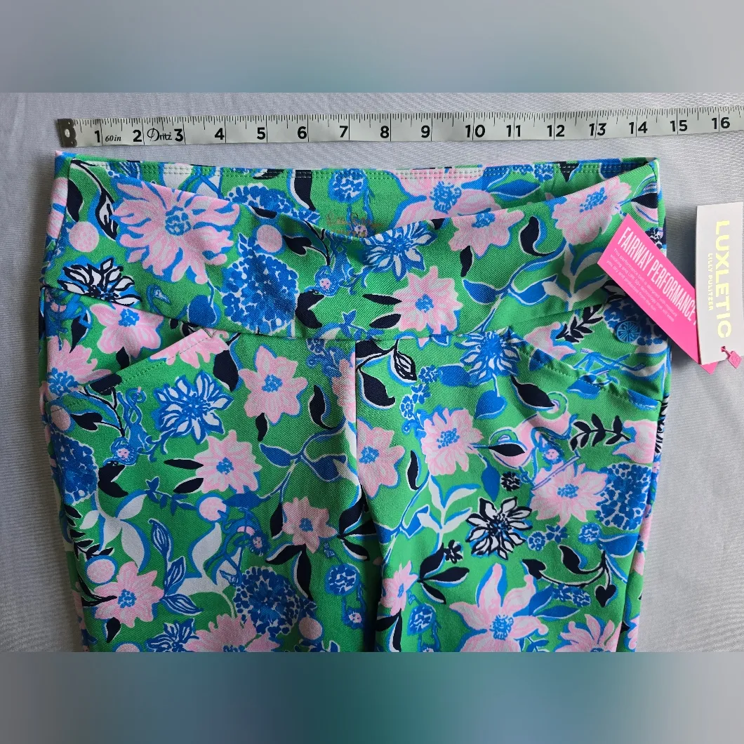 Lilly Pulitzer‎ Luxletic Corso Pant UPF 50+ Spearmint Golf Till You Drop Size 4 - Image 7