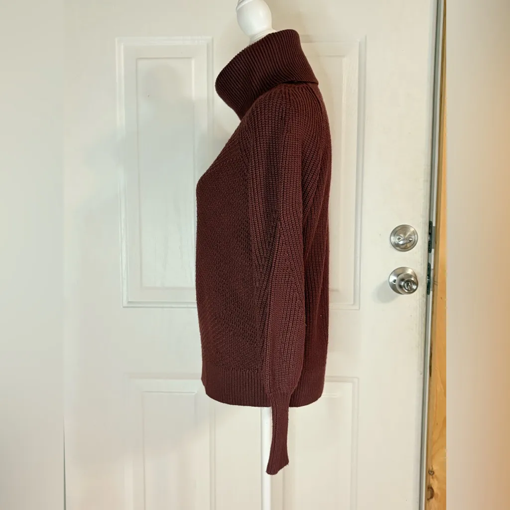 White House Black Market Brick Red Turtleneck Sweater - Image 3