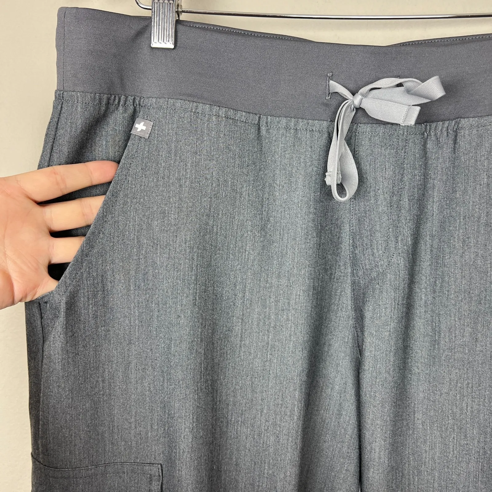 FIGS Zamora Jogger Scrub Pants‎ Womens Large Tall LT Graphite Grey Pull On Comfy - Image 16