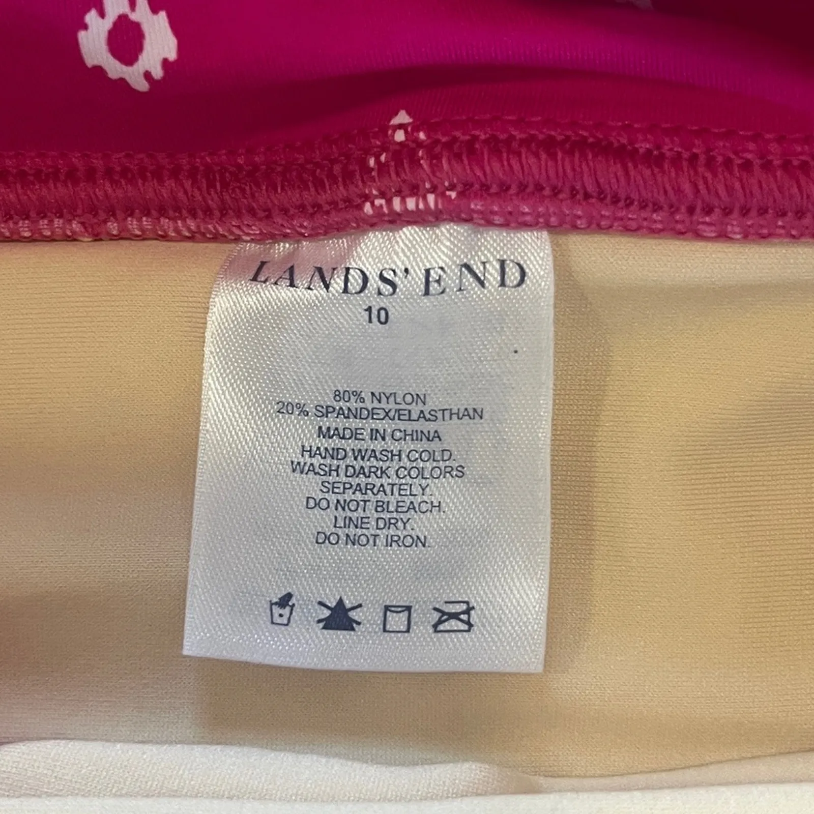 Lands End Swim Skort Womens Size 10 Pink White Bottoms Beach Summer Vacation - Image 5