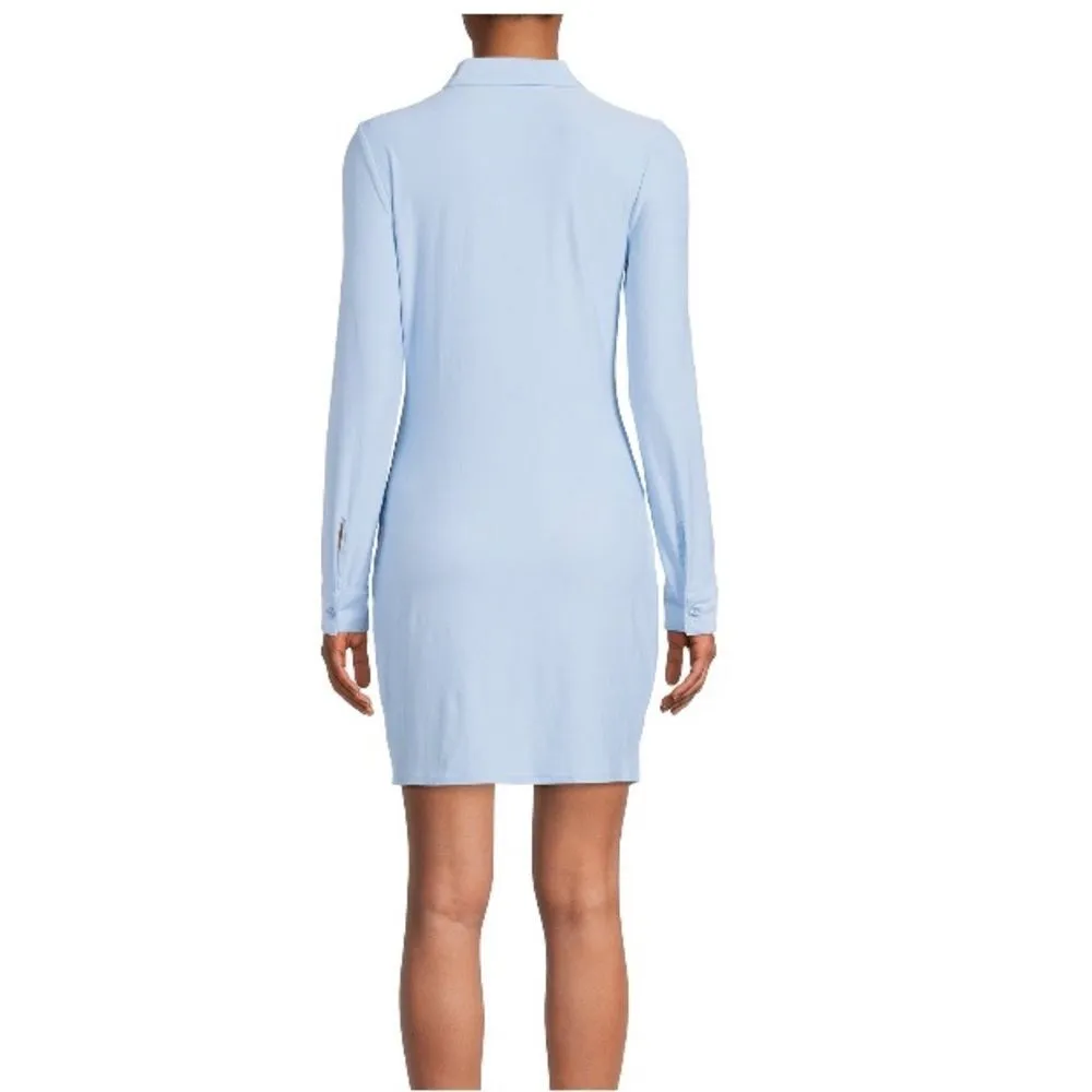 NWT No Boundaries Junior’s Light Blue Ruched Front Button Dress Size XL - Image 3