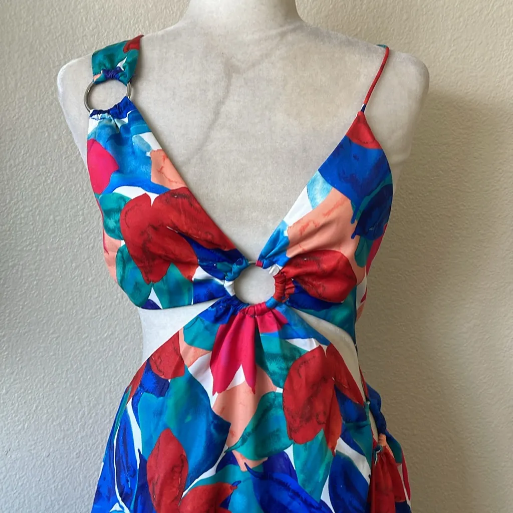 FOR LOVE AND LEMONS -‎ LORENZA CUTOUT SATIN MINI DRESS - Image 6