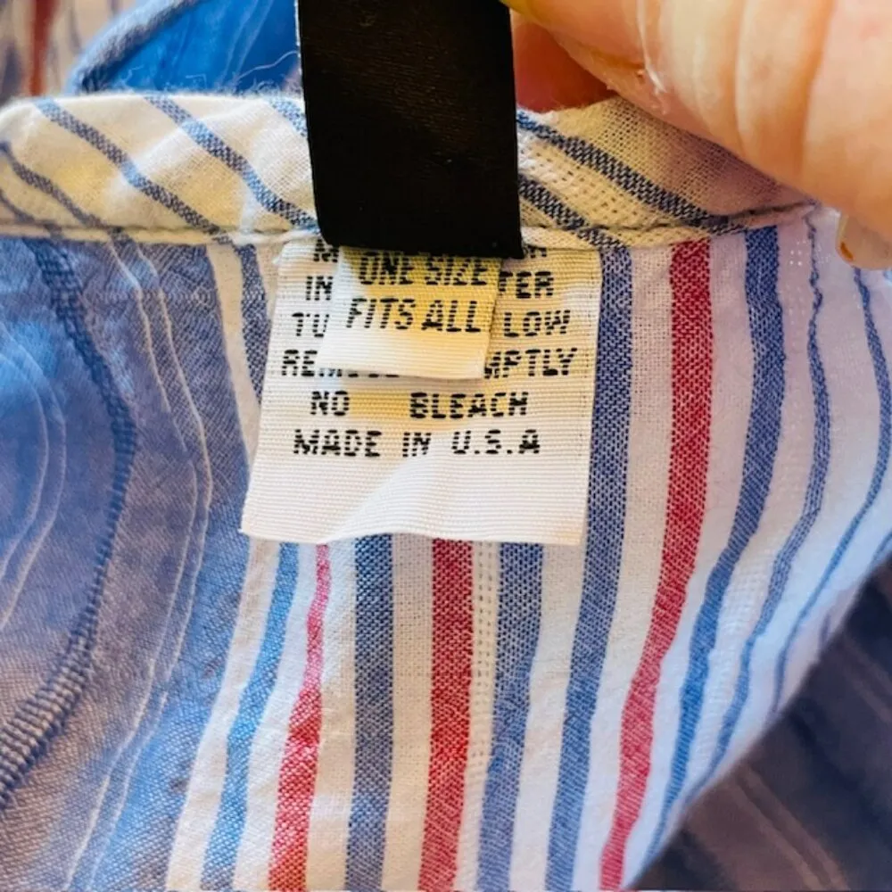 Dress to Kill Jane Mohr DTK Red, White & Blue Striped Dress OSFA Size L - Image 9