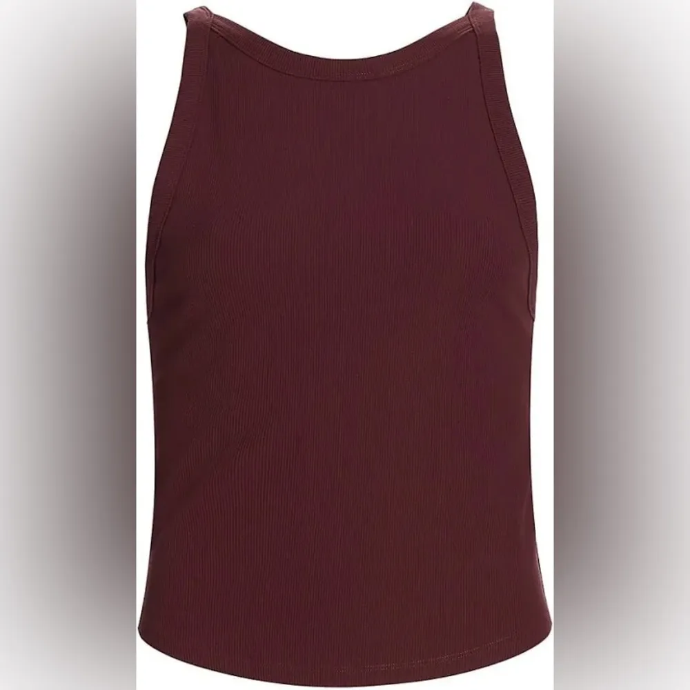 OUTDOOR VOICES SuperForm Rib High Neck Tank Top in Shiraz Size L - Image 3