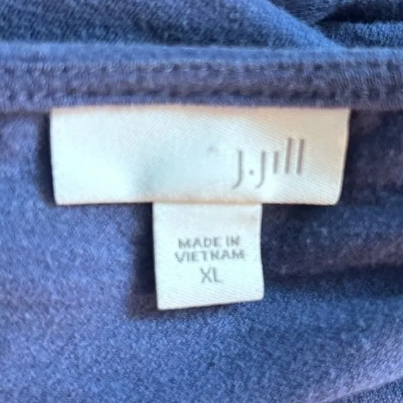 J Jill‎ Womens Sweatshirt Size XL Basic Casual Simple Essential Stretch Comfy Blue - Image 6