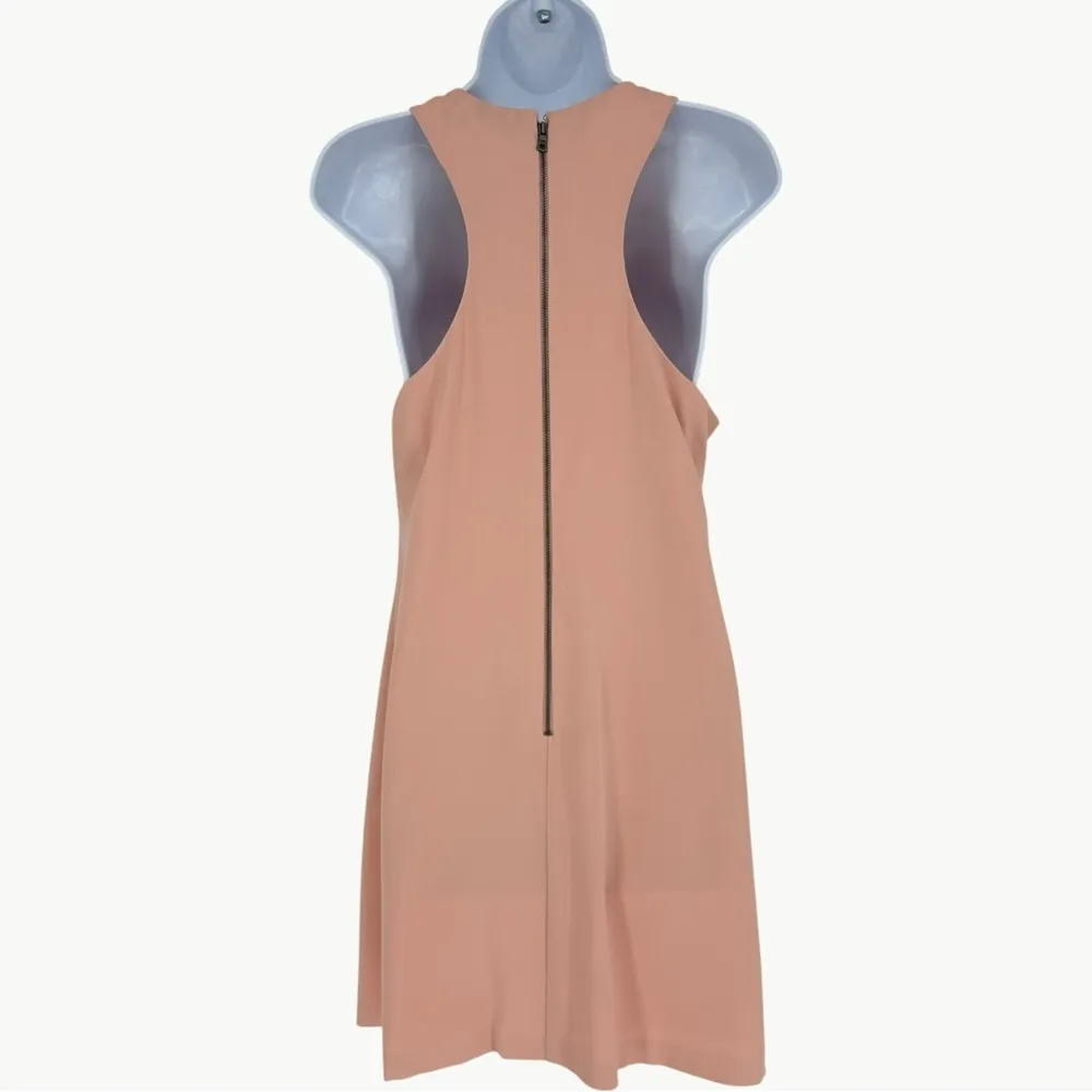 NWT Alice + Olivia Harmony Cowl Neck Racer Back Mini Dress | Sz 8 | Blush Pink - Image 4