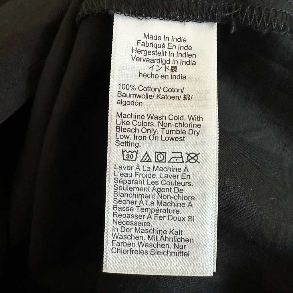 Madewell Top Women Relaxed Scoopneck Short-Sleeve 100%‎ Cotton Lightweight Black - Image 9