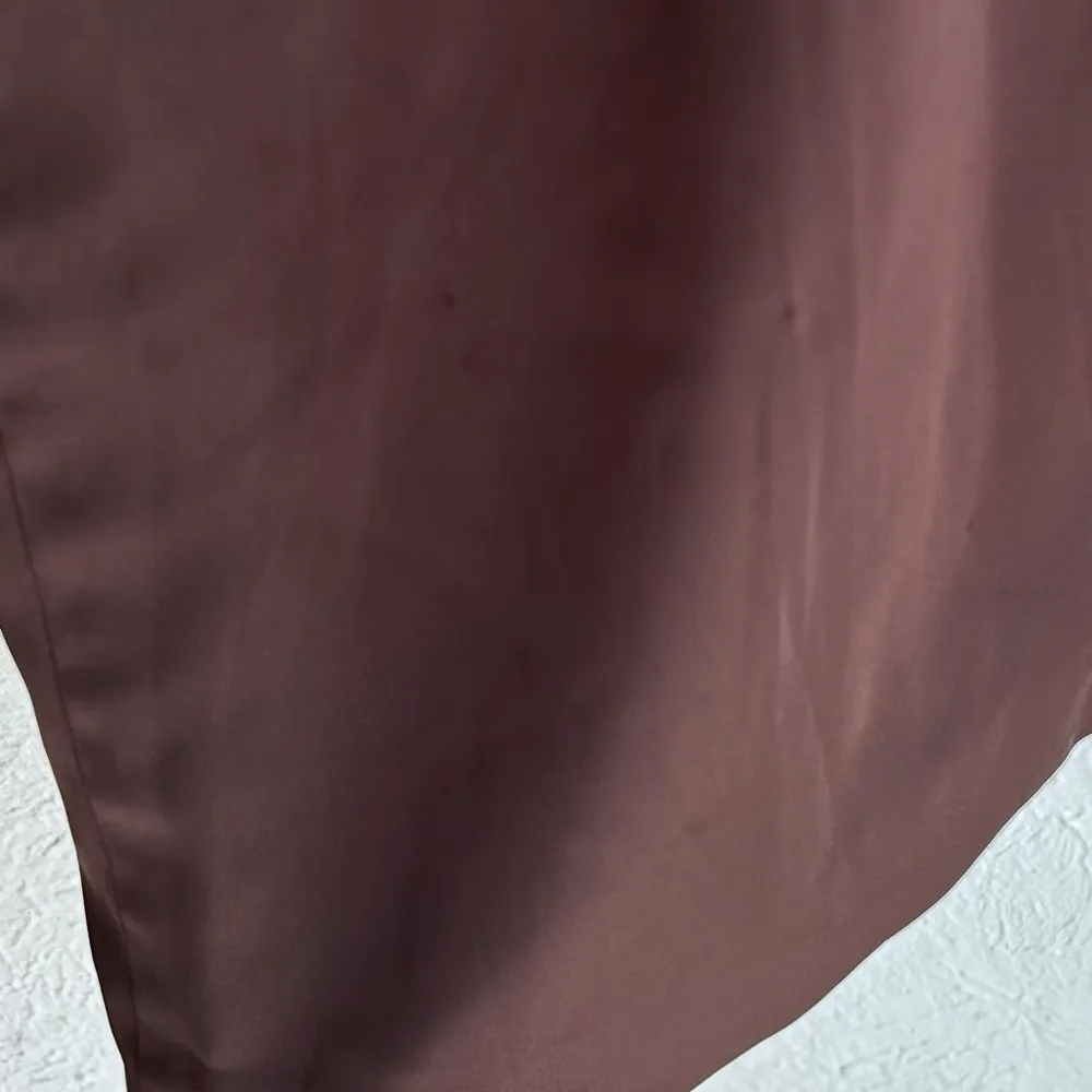 Aritzia Sunday Best Satin Dress Mocha Brown Sz 0 - Image 5