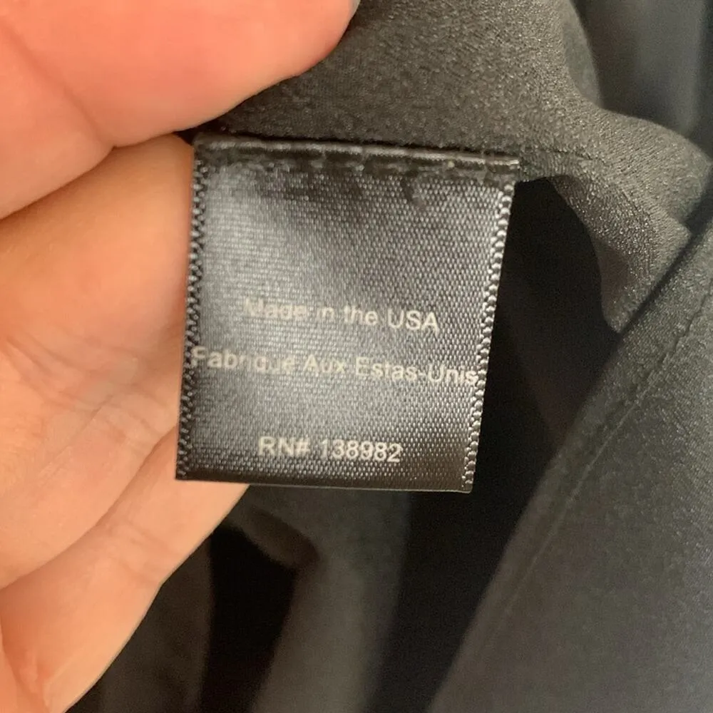 Dress the population womens medium black shift dress sequin sleeve pleated - Image 7