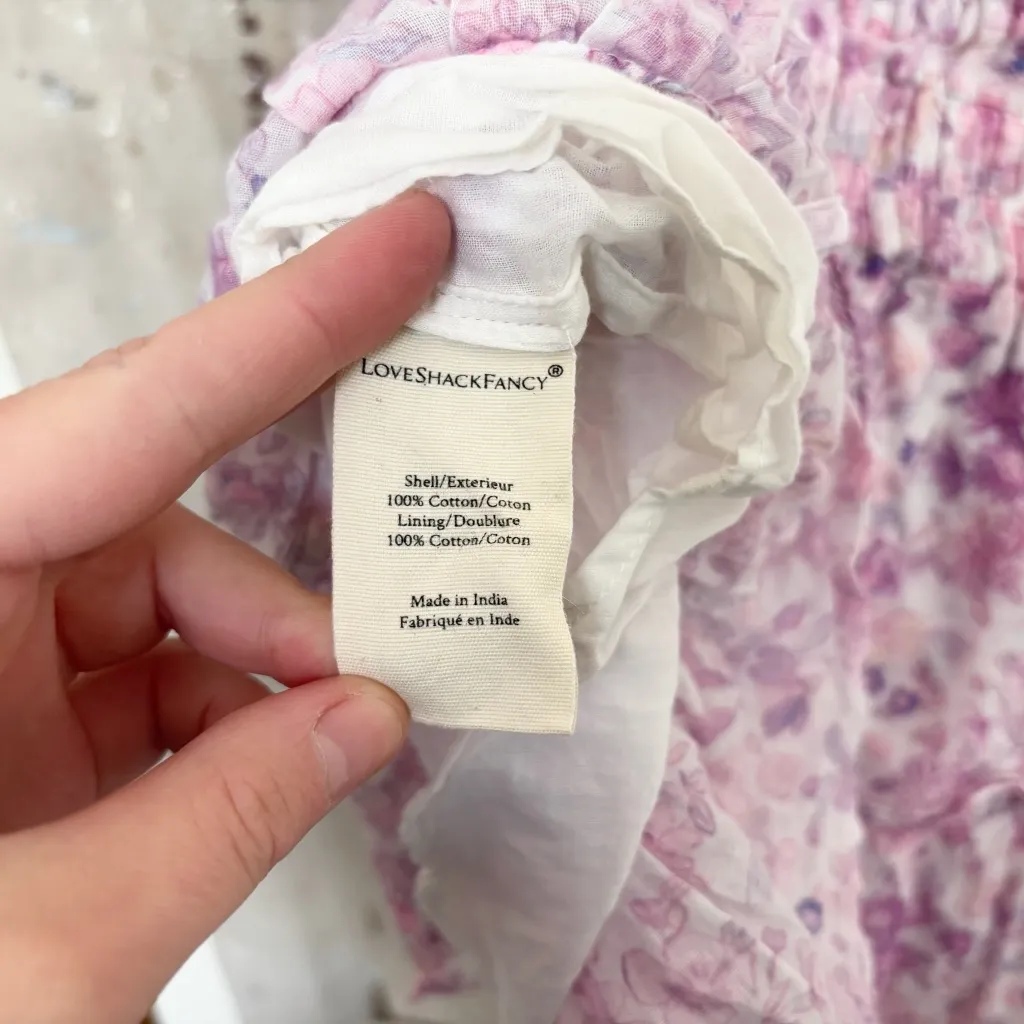 LoveShackFancy Natasha Mini Dress, Purple Iris - Image 6