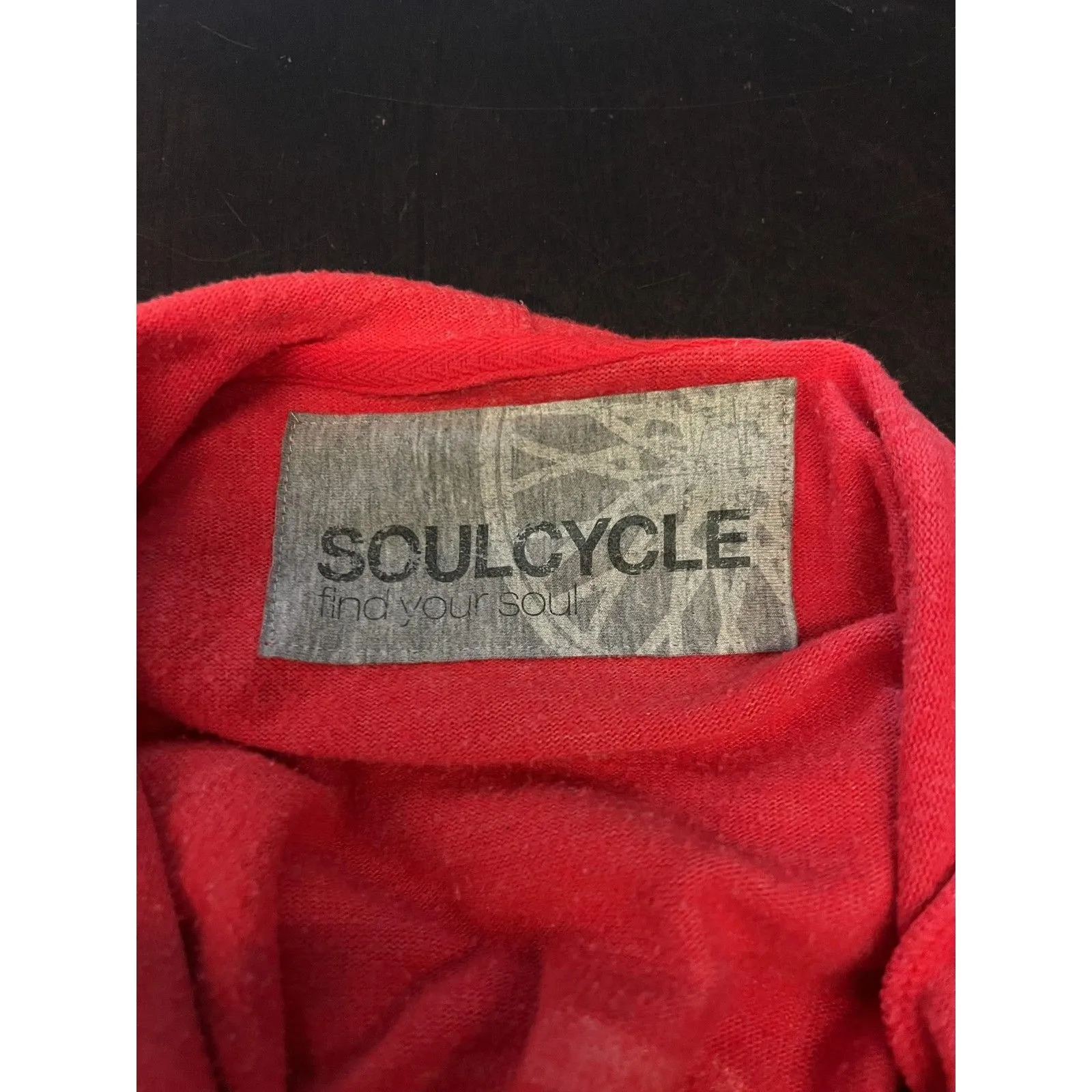 SoulCycle Hoodie Womens Large Full Zip Sleeve Spell Out Back Wheel Logo Made USA - Image 9