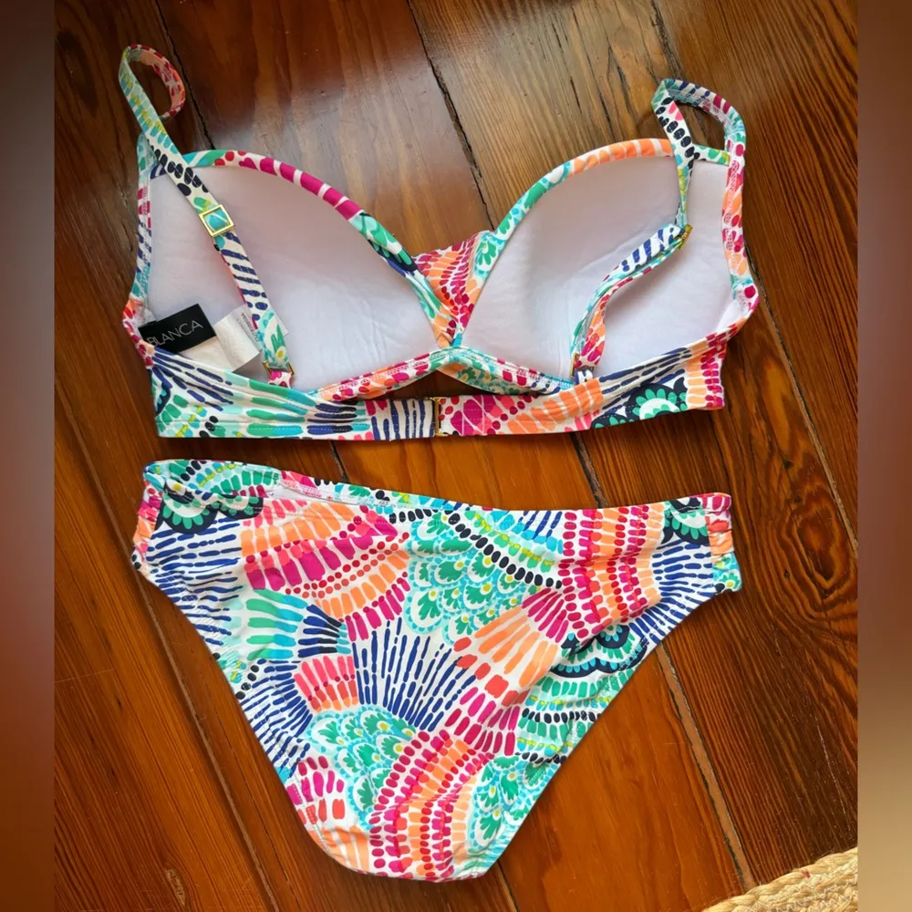 La Blanca Pattern Bikini Set - Image 2