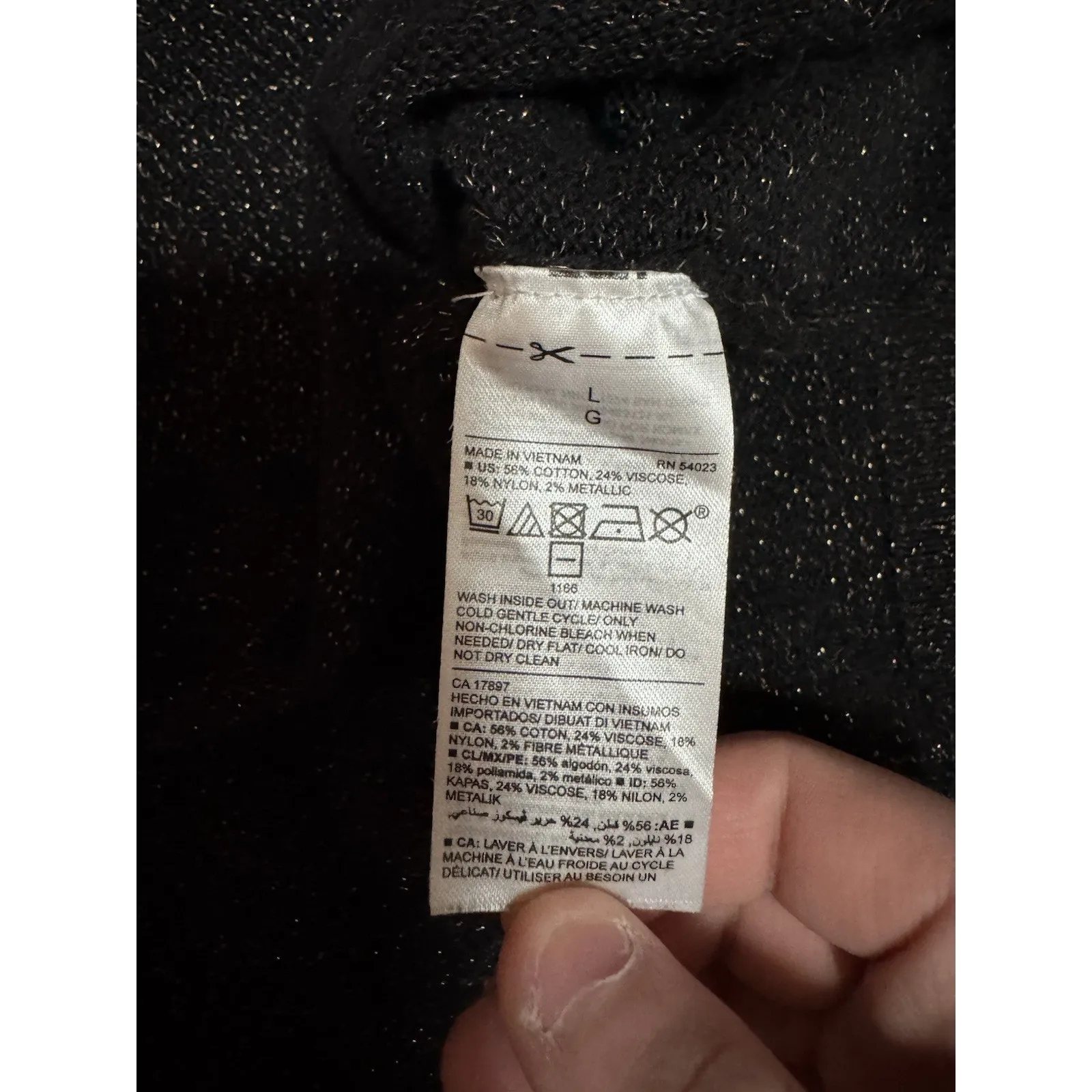 Old Navy Women Size Large V Neck Metallic Lightweight Sweater Office Career City - Image 8