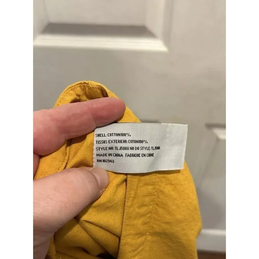 Tulle Anthropologie Yellow Mini Skirt Zip 100% Cotton‎ Lightweight Pockets Small - Image 9