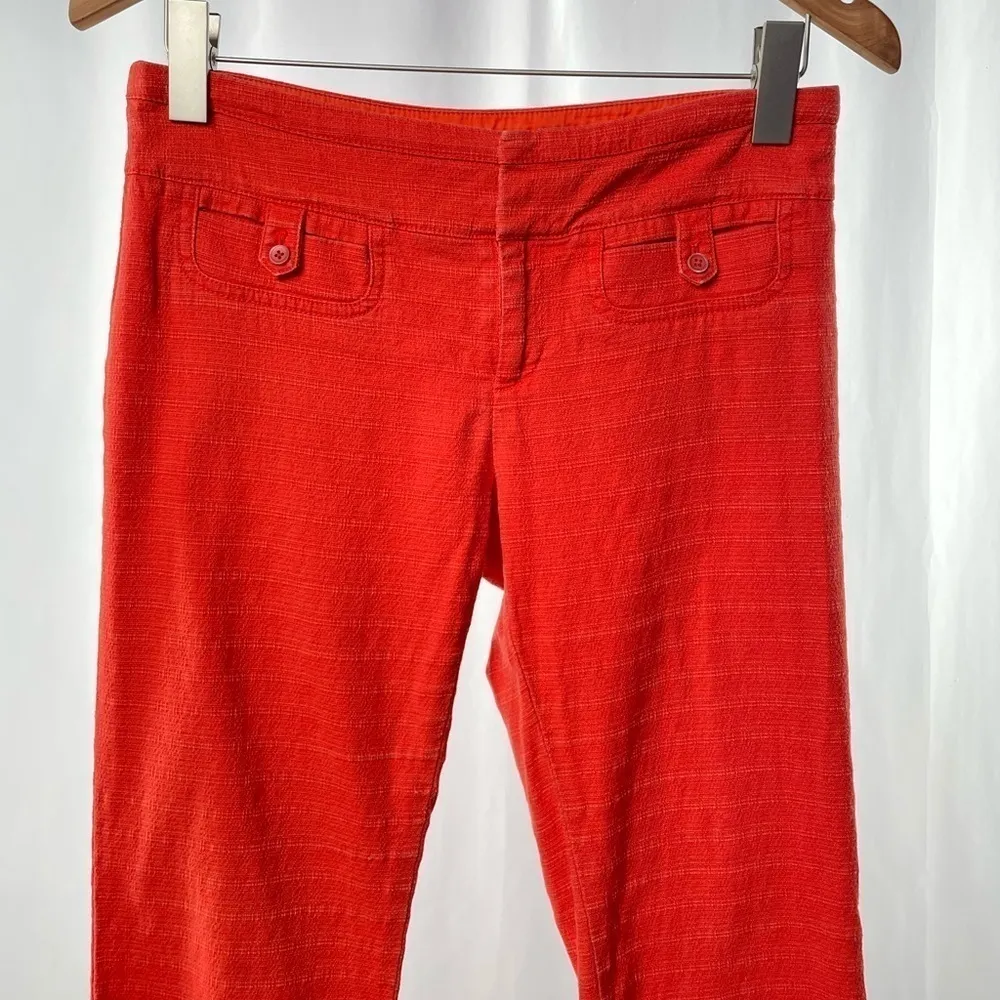 Anthropologie Cartonnier Charlie‎ Crop Flare Pants in Orange Size 4 - Image 3