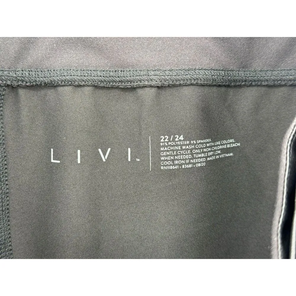 Livi Lane Bryant Moto Faux‎ Leather Leggings Size 22/24 Black - Image 4