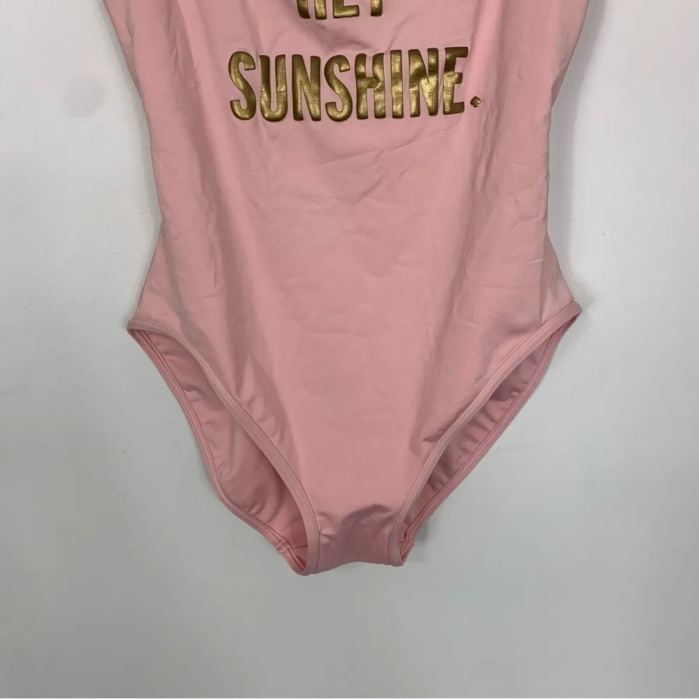 Kate Spade Hey Sunshine Light Pink One Piece Swimsuit Size Medium - Image 4