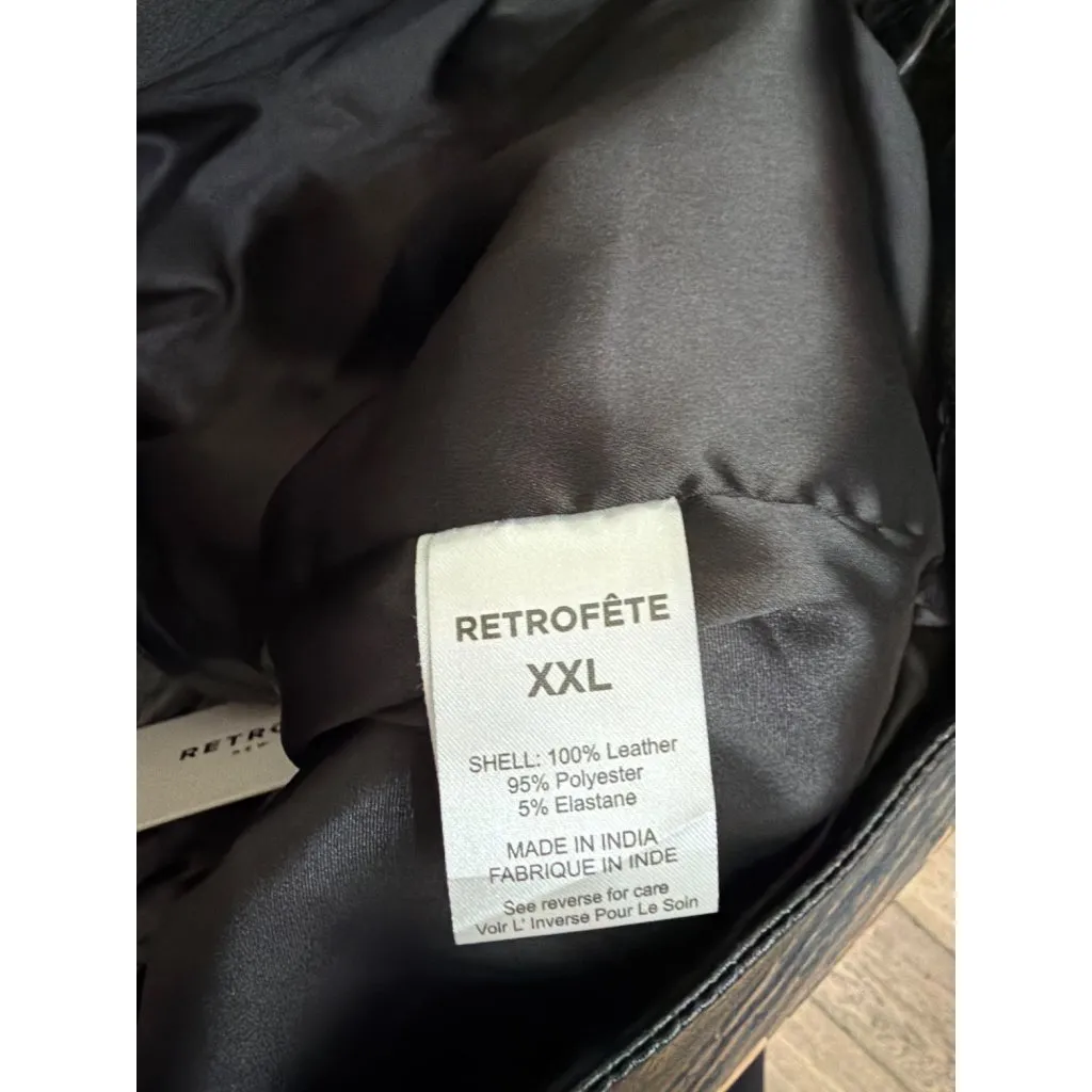 retrofete Royce Leather Mini Skirt Black Womens Size XXL - Image 10