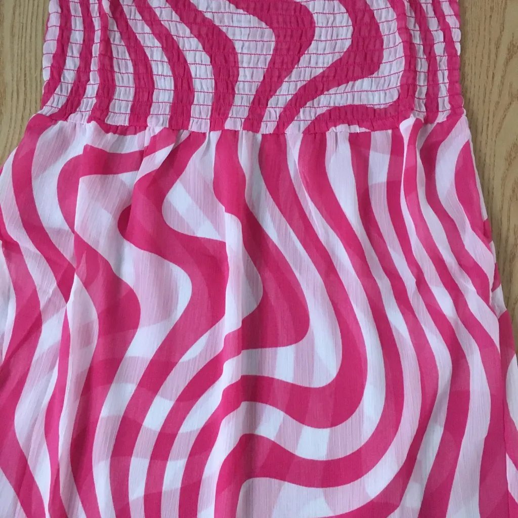 New Women’s Venus Lightweight Swimsuit Cover Up Pink White Size Xs - Image 4