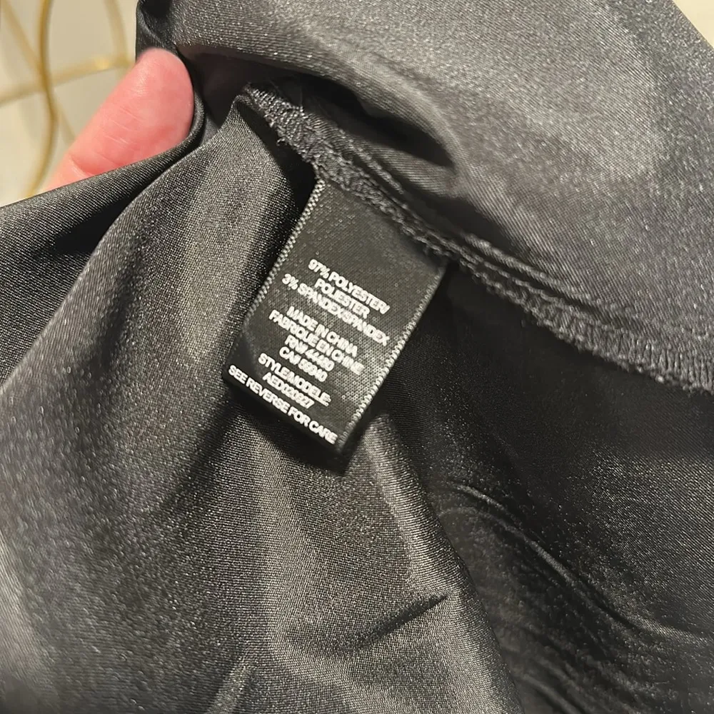 AFRM Black v neck satin midi adjustable straps slip dress Size XL - Image 9