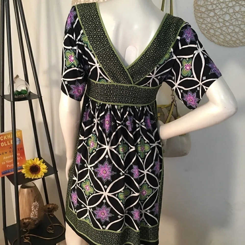 London Times front back v neck silky dress - Image 6