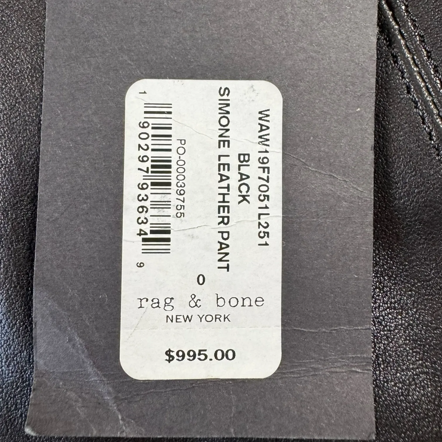 Rag &‎ Bone Simone Lamb Leather Pants Black NWT $995 Size 0 - Image 6