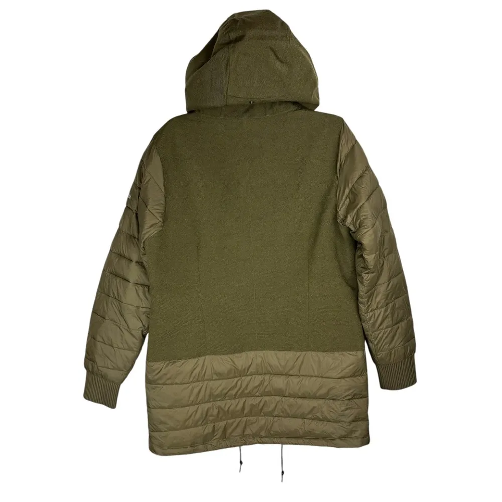 Columbia Boundary Bay Hybrid Jacket Sz Medium Womens Army Olive Green - Image 4