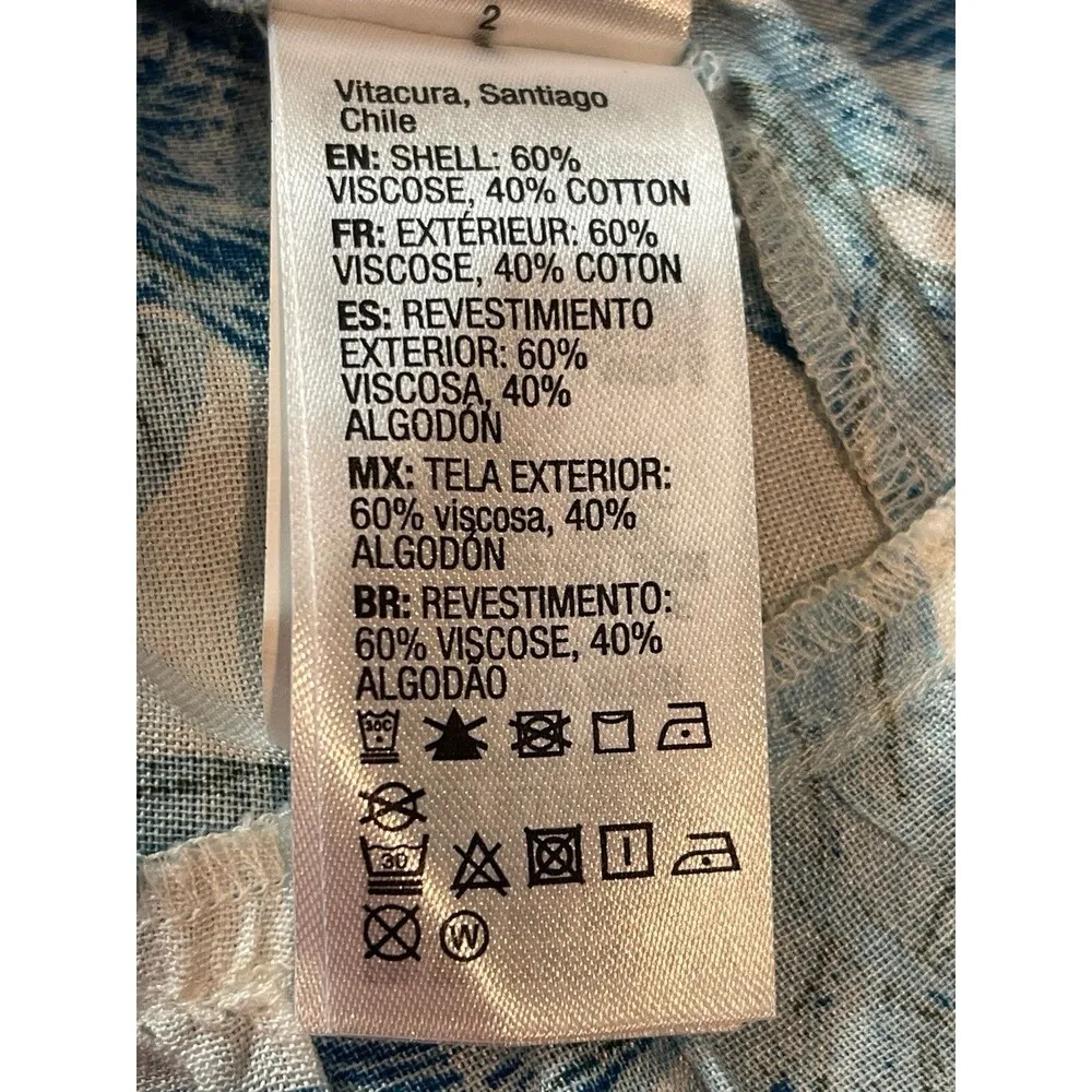 Roxy Halter Sleeveless Tropical Beach Palm Leaf Floral Mini Dress XS NWT - Image 10