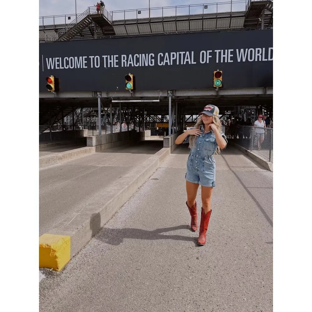 FREE PEOPLE x We The Free Marci Cuffed Shortall in Wash Marrakesh Size Large NWT - Image 2