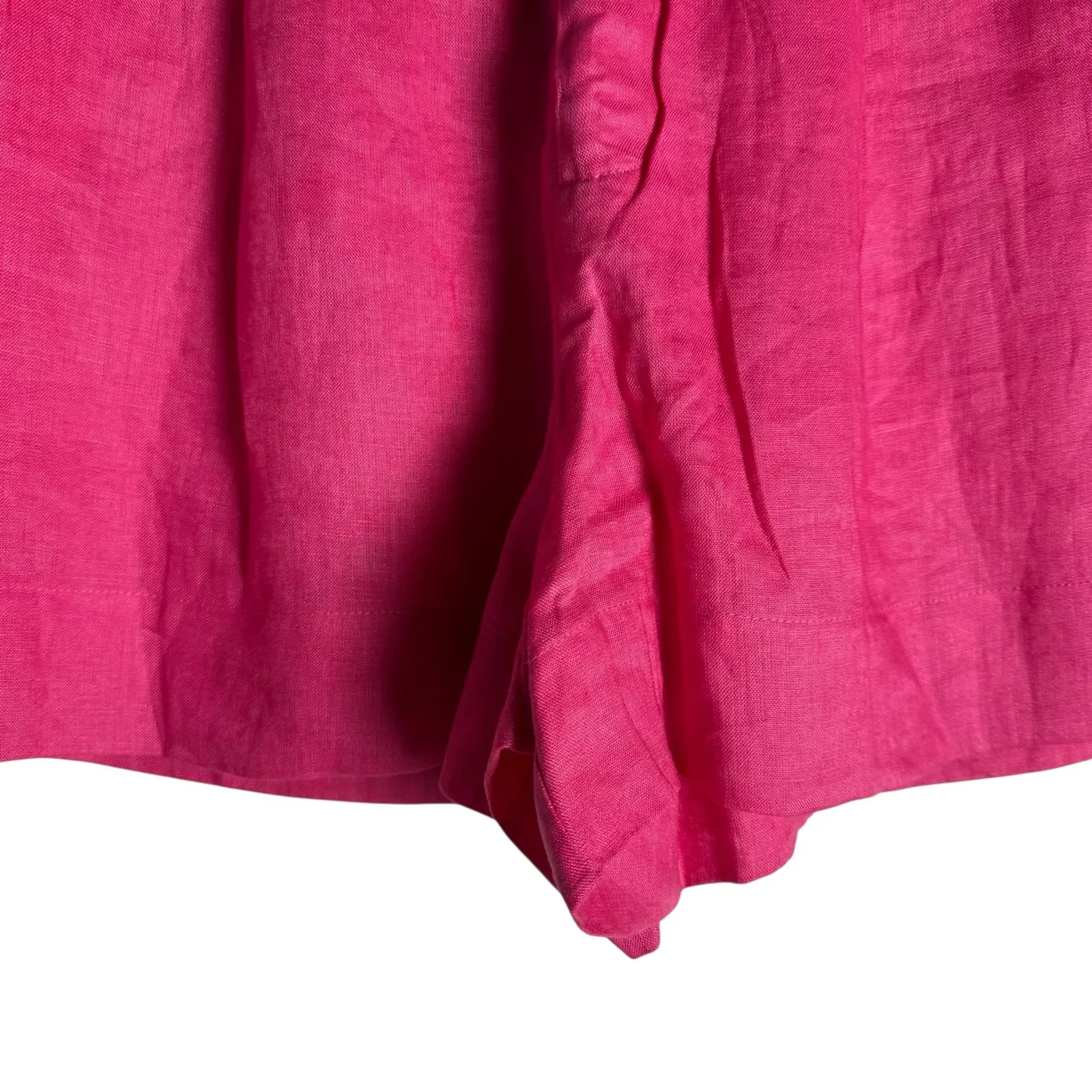 Equipment Sylvette Raspberry Sorbet Pink High Waist Linen Shorts Size 2 - Image 9