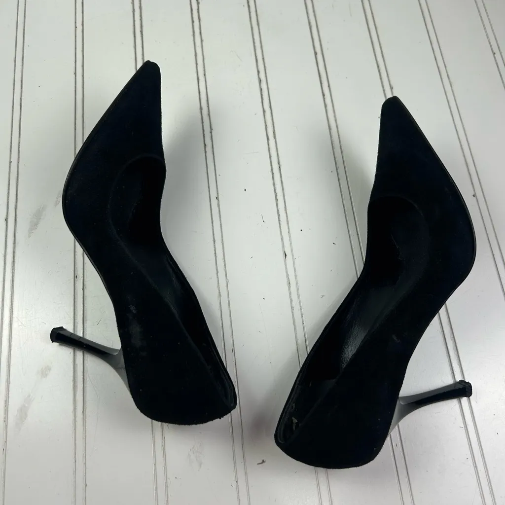 Diana Black Suede Pointy Toe Dress Heels Women’s Size 5 - Image 3
