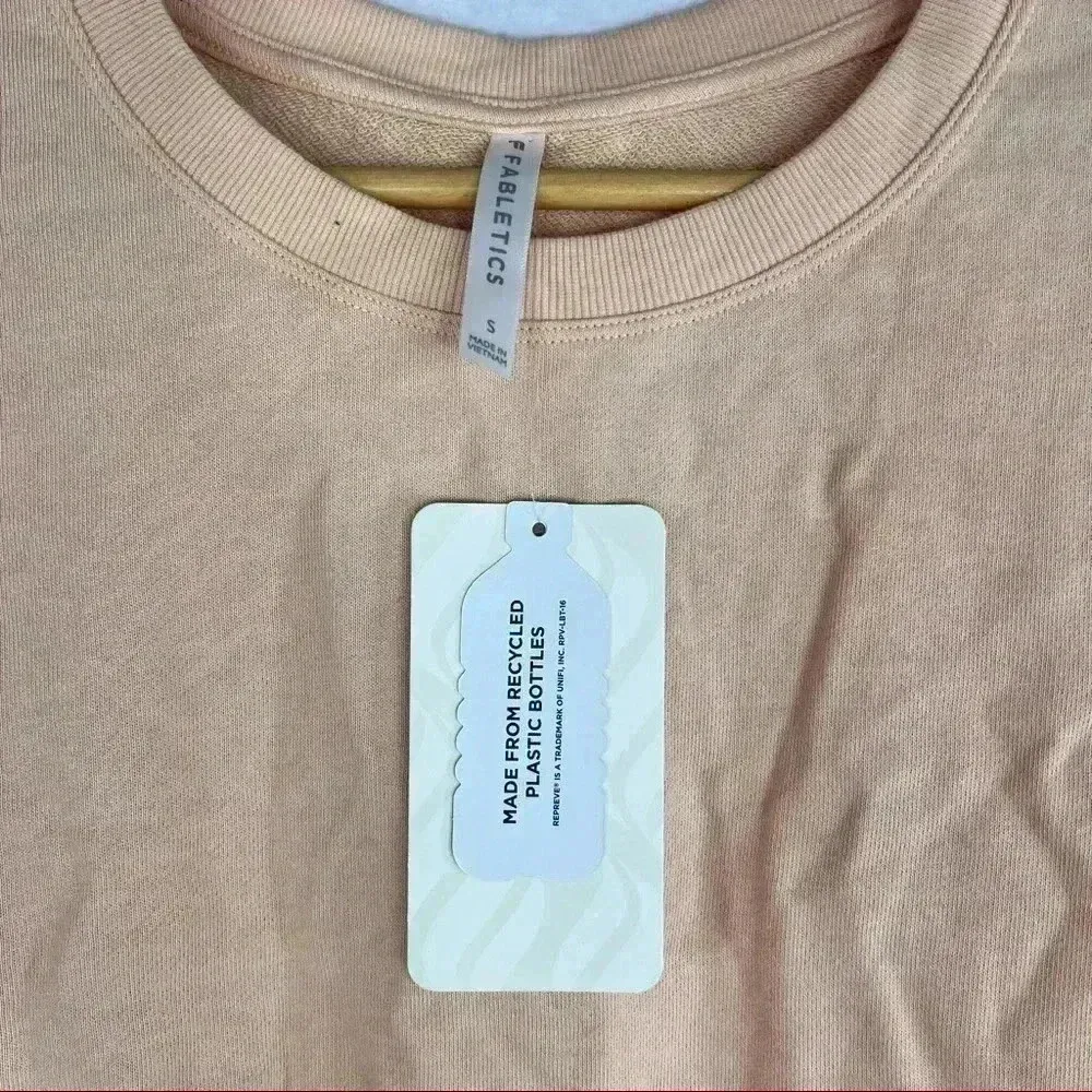 FABLETICS  Cassie Peach Orange Crewneck Short Sleeve Athletic Top S NWT Outdoor - Image 2