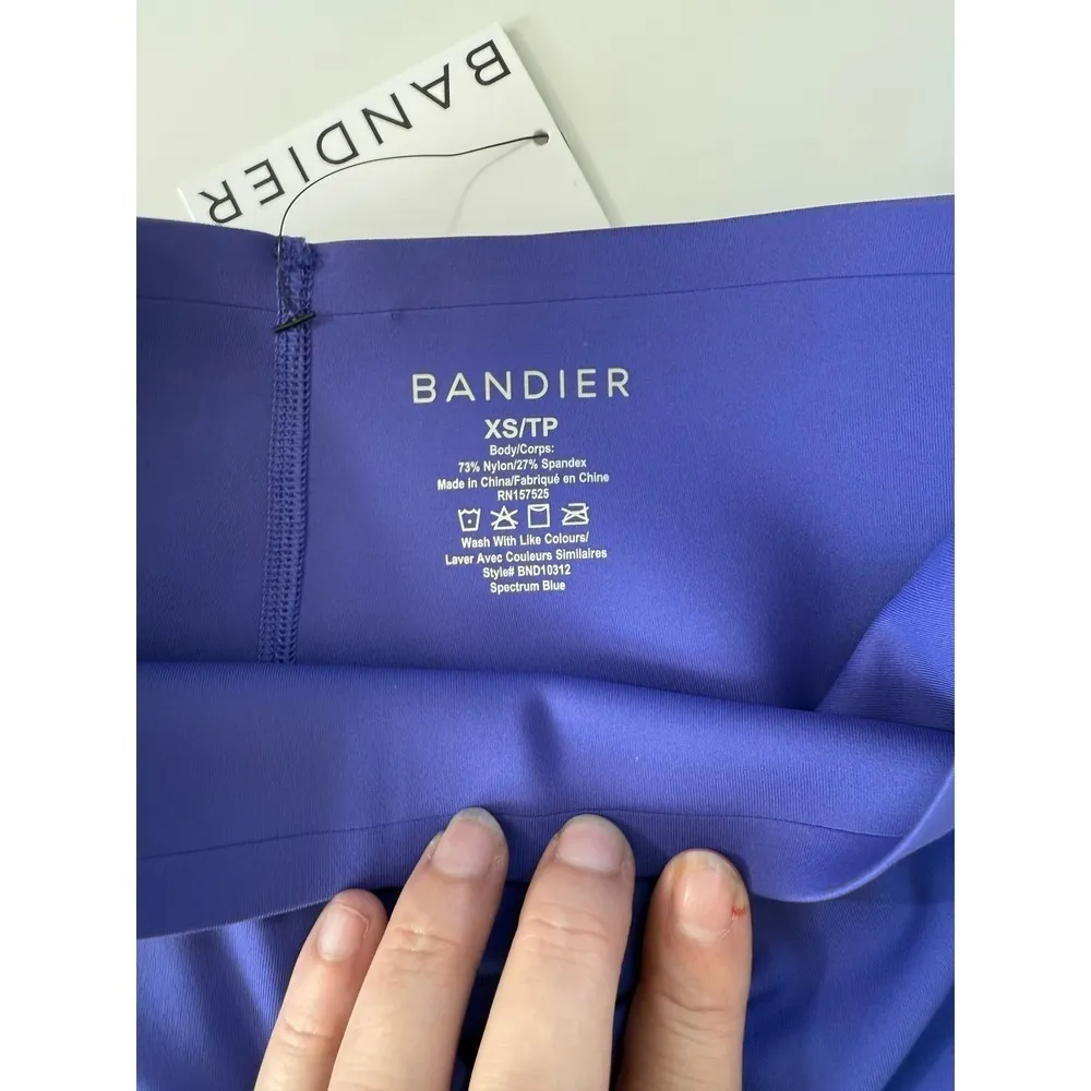 Bandier Spectrum Blue Leggings XS Seamless Sculpting Gym Soft Sports - Image 6